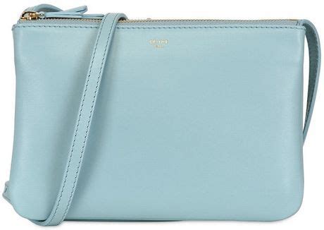 celine blue trio cabas solo leather shoulder bag|WOMEN'S LUXURY BLUE SHOULDER BAGS .